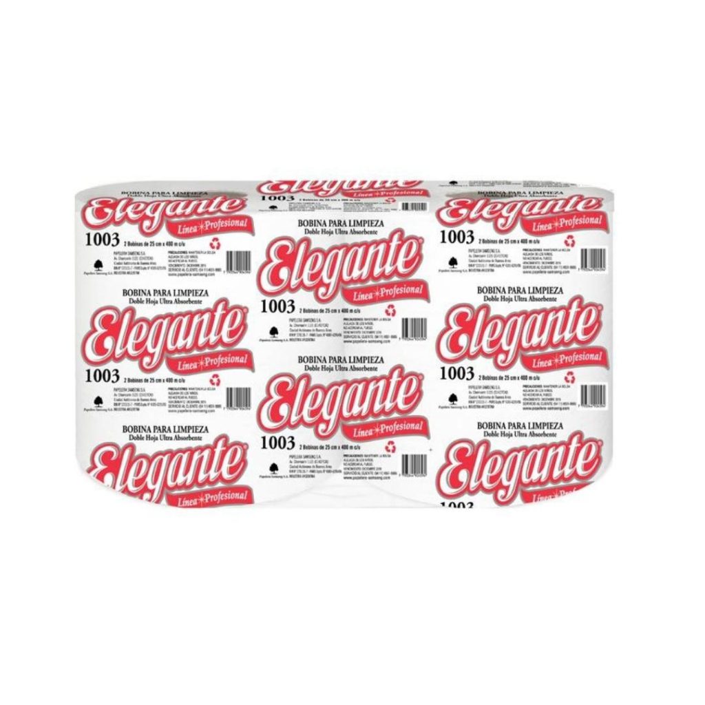 Bobina de papel 24x400 mts x 2 unid- Elegante