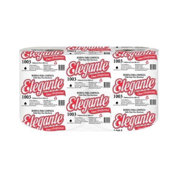 Bobina de papel 24x400 mts x 2 unid- Elegante