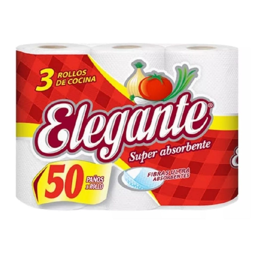 Rollo de cocina 3x50 Paños - Elegante