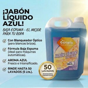 Jabón Líquido Azul Baja Espuma - 5 litros