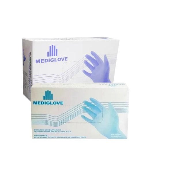 Guantes nitrilo Azul/Lila x100