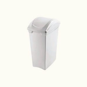 Recipiente 40 Litros con Tapa Vaivén - Blanco