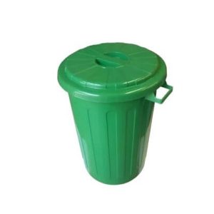Recipiente 60 Litros con Tapa Fija y Asas - Verde