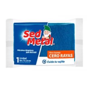 Esponja de Fibra Azul Cero Rayas