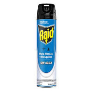Insecticida Raid mata moscas y mosquitos sin olor en aerosol 380ml