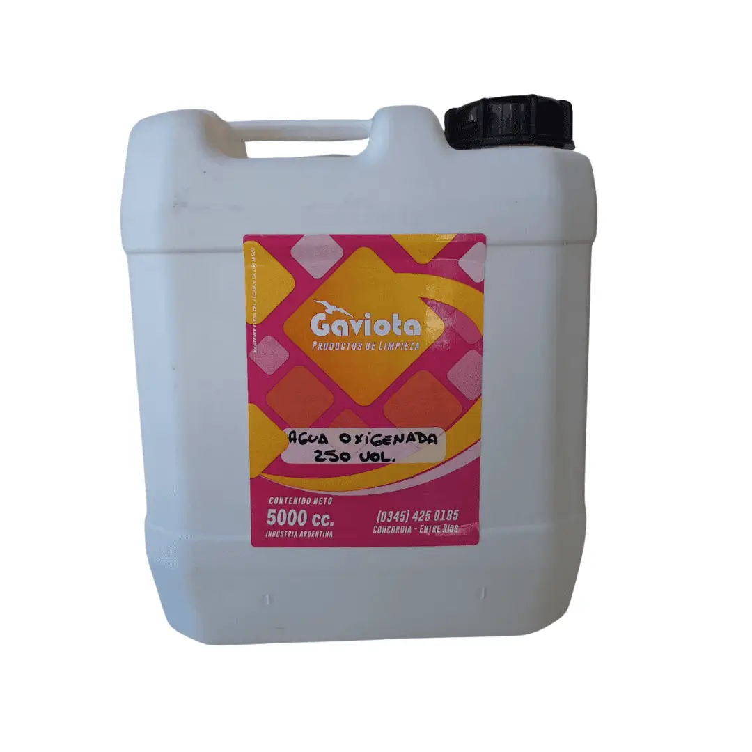 Agua Oxigenada 250 vol - 60% bidón 5 lts.