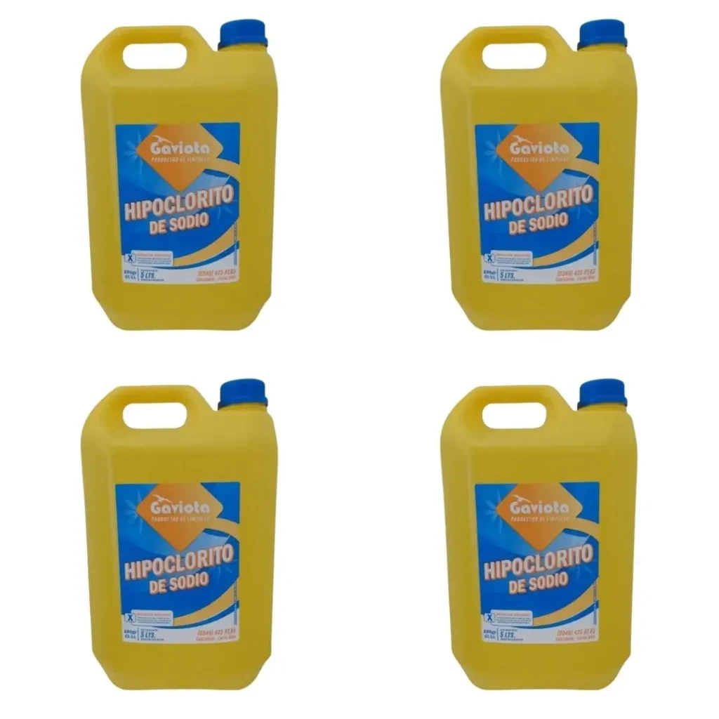 Combo 4 bidones de Hipoclorito de Sodio