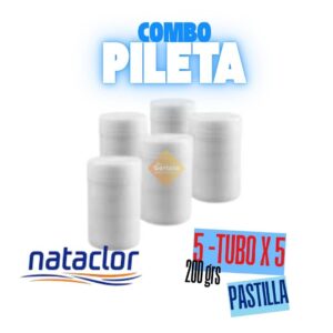 Combo 5 Tubos Pastilla Cloro 200 grs - 5 kilos