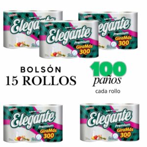Rollo de cocina 100 paños x 3 - Bolsón 15 rollos