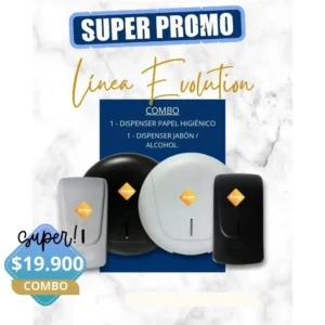 DISPENSER Papel higiénico + Jabón Combo