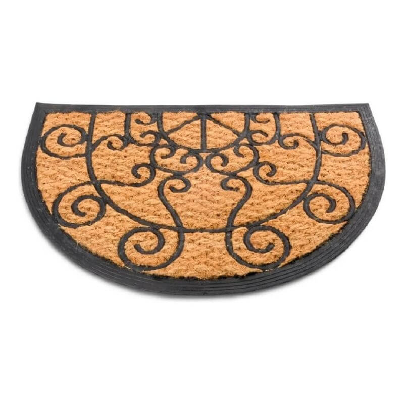 Felpudo Antideslizante Goma Coco Entrada 60x40cm Negro/Beige - Imagen 3