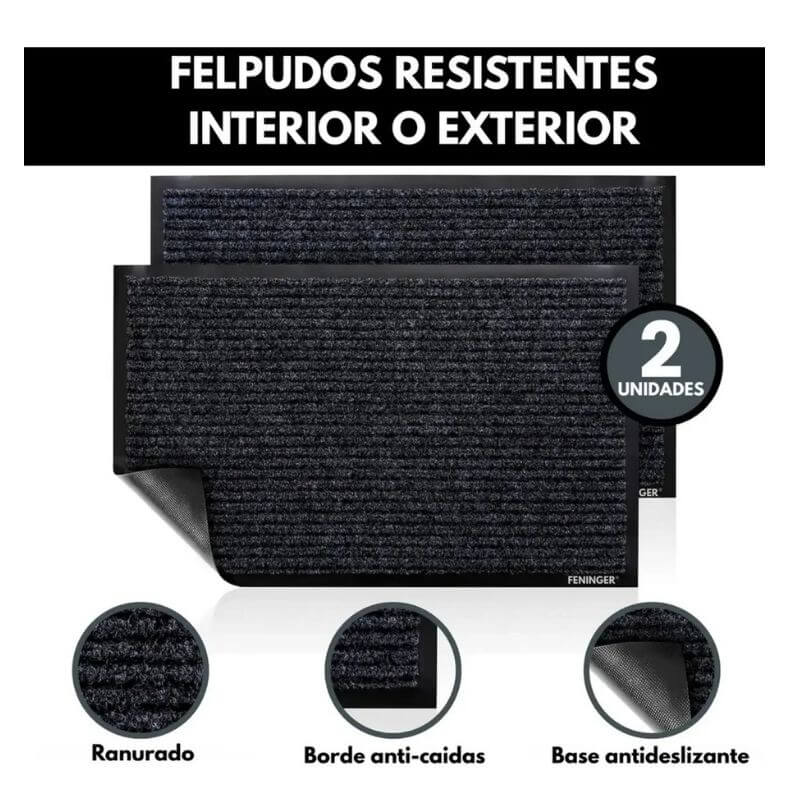 Felpudo Secado Alfombra Tapete De Entrada 60x90 - Imagen 3